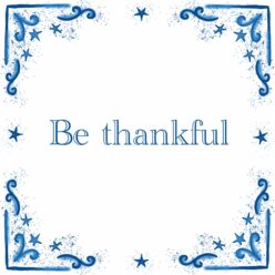 Be thankful tegelregel